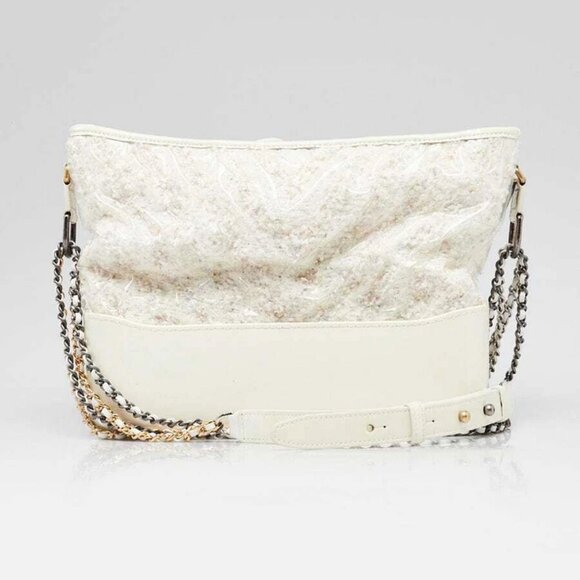 Chanel Transparent PVC and White Tweed Medium Gabrielle Bag - Picture 1 of 12